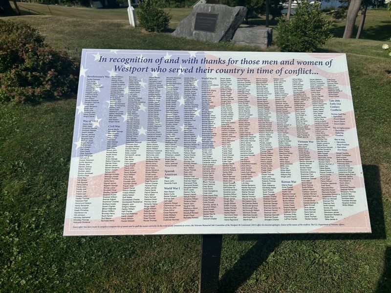 Westport Honor Roll Marker. Click for full size. Westport Honor Roll Marker image. Click for full size.