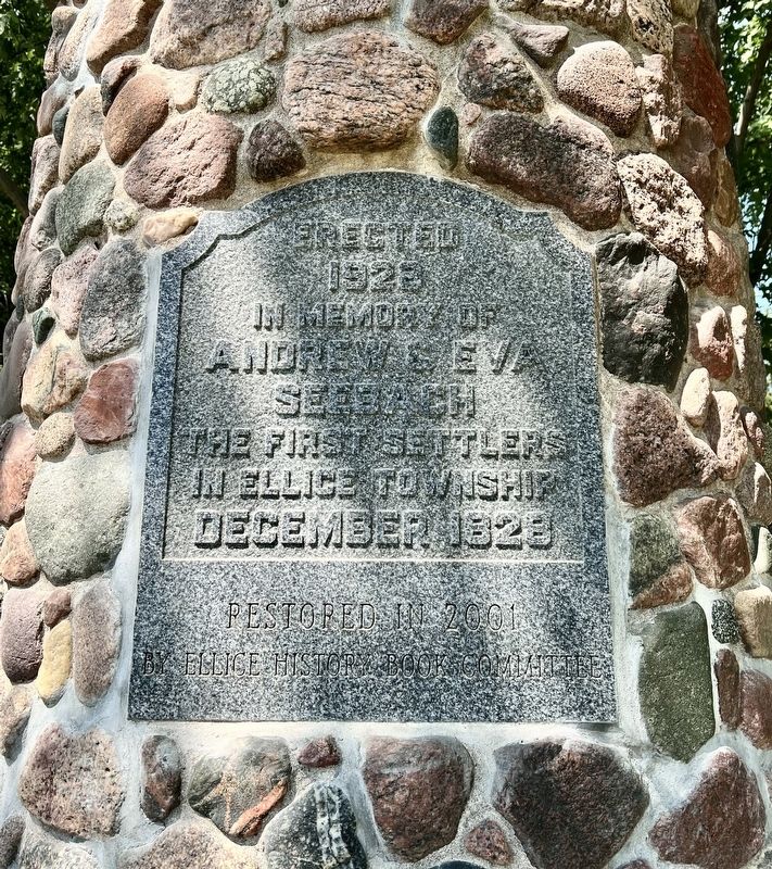 First Settlers in Ellice Township Marker image. Click for full size.