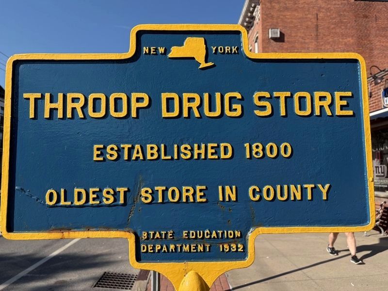 Throop Drug Store Marker. Click for full size. Throop Drug Store Marker image. Click for full size.
