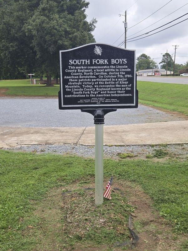 Wide view South Fork Boys Marker along Wilkinson Blvd.. Click for full size. Wide view South Fork Boys Marker along Wilkinson Blvd. image. Click for full size.