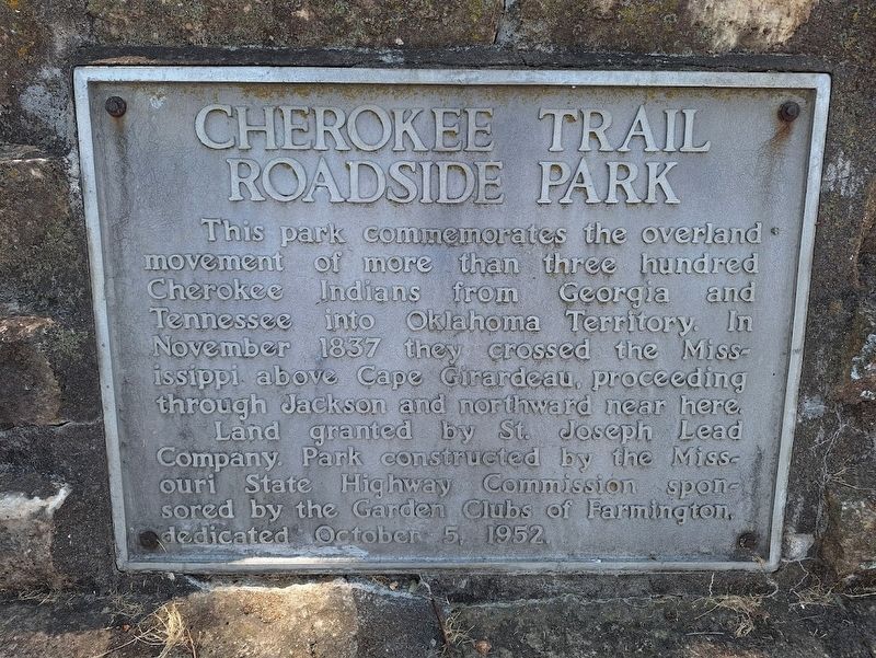 Cherokee Trail Roadside Park Marker. Click for full size. Cherokee Trail Roadside Park Marker image. Click for full size.