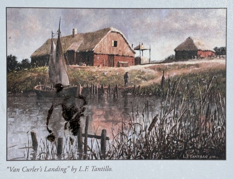 Arent van Curler & Fr. Isaac Jogues at the Flatts in 1643 Marker Detail. Click for full size. Arent van Curler & Fr. Isaac Jogues at the Flatts in 1643 Marker Detail image. Click for full size.