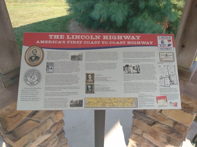 The Lincoln Highway Marker image. Click for full size.