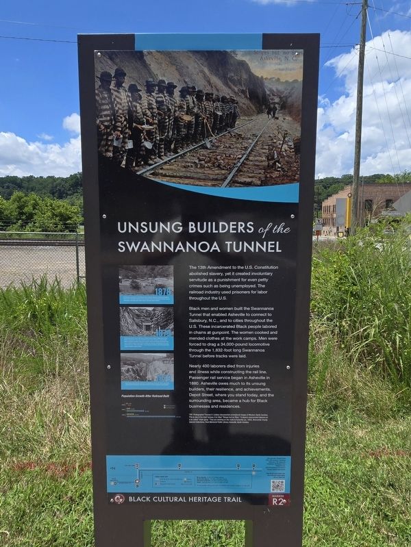 Unsung Builders of the Swannanoa Tunnel Marker. Click for full size. Unsung Builders of the Swannanoa Tunnel Marker image. Click for full size.