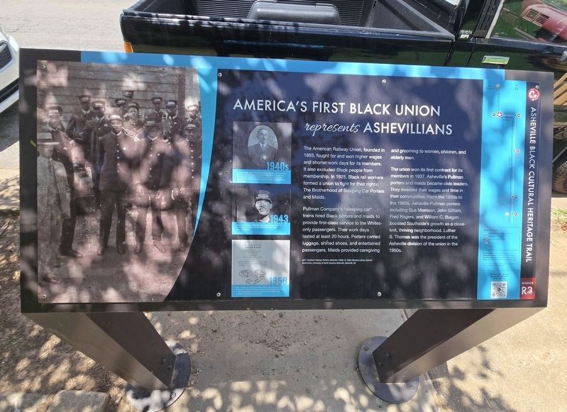 America's First Black Union Represents Ashevillians Marker. Click for full size. America's First Black Union Represents Ashevillians Marker image. Click for full size.