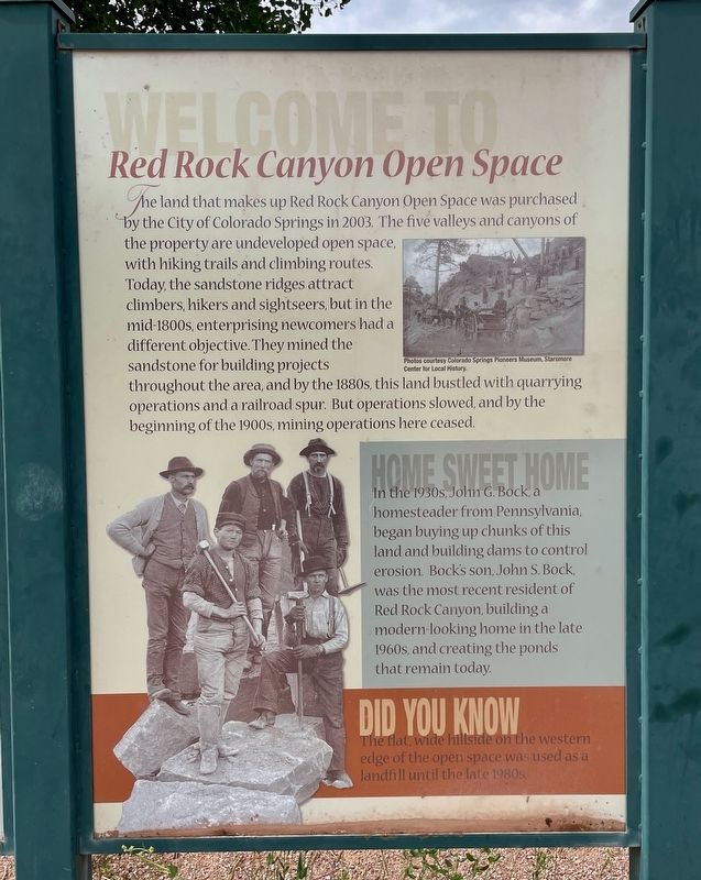 Welcome to Red Rock Canyon Open Space Marker. Click for full size. Welcome to Red Rock Canyon Open Space Marker image. Click for full size.