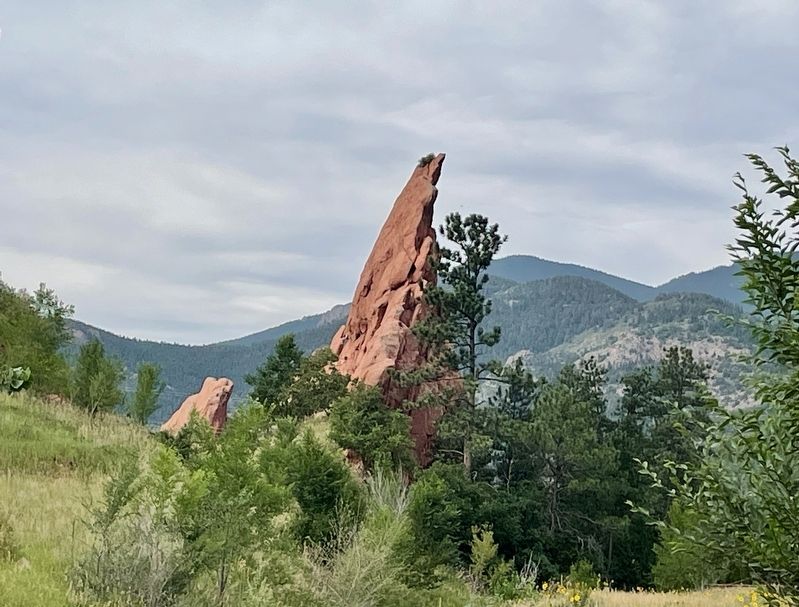View of Red Rock at eastern most parking area.. Click for full size. View of Red Rock at eastern most parking area. image. Click for full size.