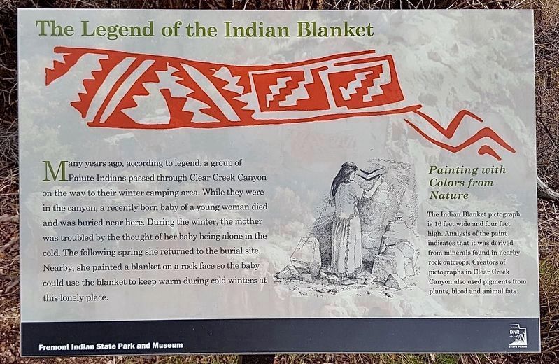 Legend of the Indian Blanket marker image. Click for full size.
