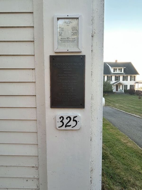 Scipio Lodge No. 110 Marker. Click for full size. Scipio Lodge No. 110 Marker image. Click for full size.