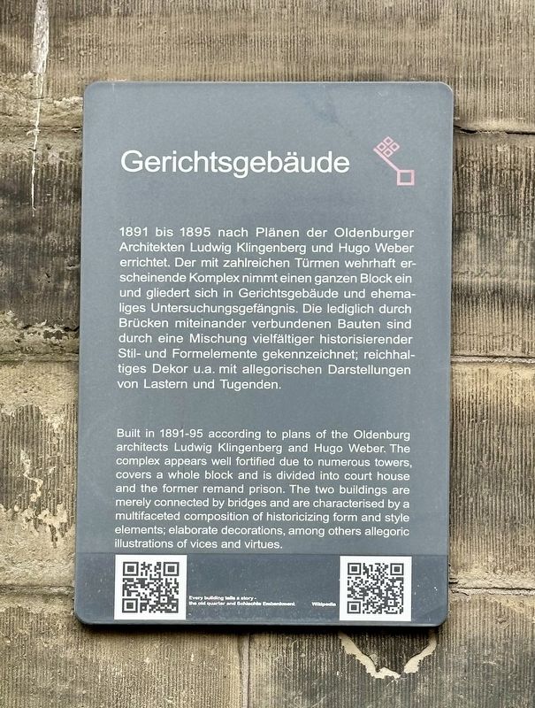 Gerichtsgeb�ude / Judicial Building Marker image. Click for full size.