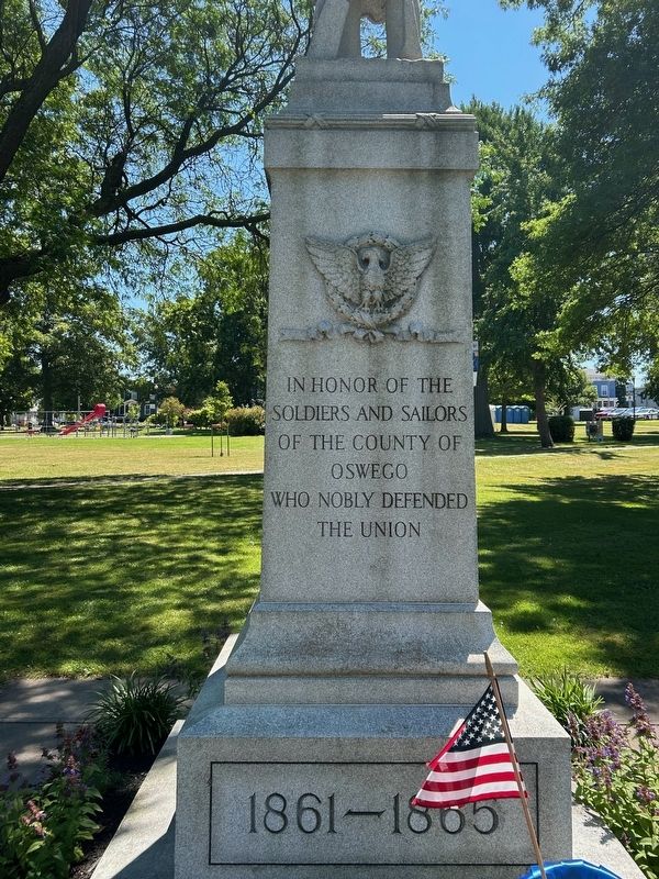 Oswego Civil War Monument Marker. Click for full size. Oswego Civil War Monument Marker image. Click for full size.
