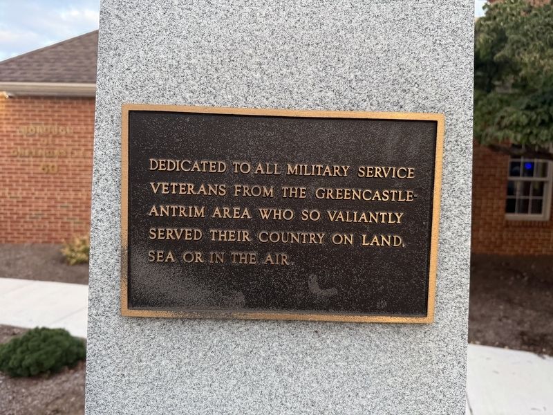 Greencastle - Antrim Veterans Memorial. Click for full size. Greencastle - Antrim Veterans Memorial image. Click for full size.