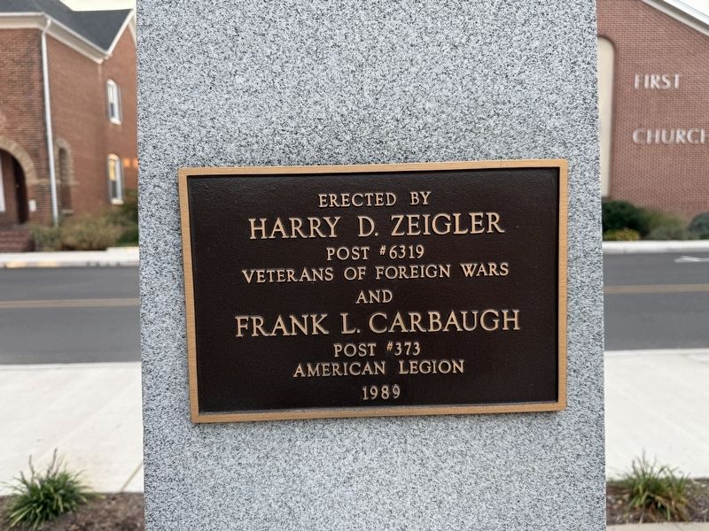 Greencastle - Antrim Veterans Memorial [Center of the memorial's reverse] image. Click for full size.
