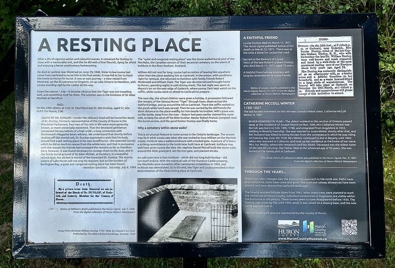 A Resting Place Marker. Click for full size. A Resting Place Marker image. Click for full size.