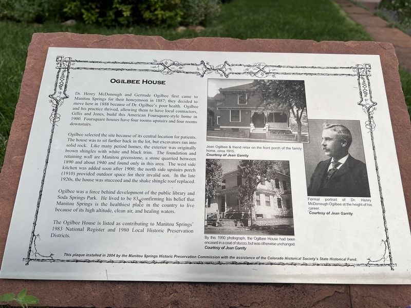 Ogilbee House Marker. Click for full size. Ogilbee House Marker image. Click for full size.