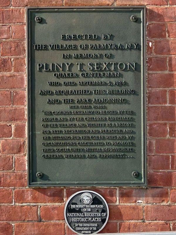 Pliny T. Sexton Marker image. Click for full size.
