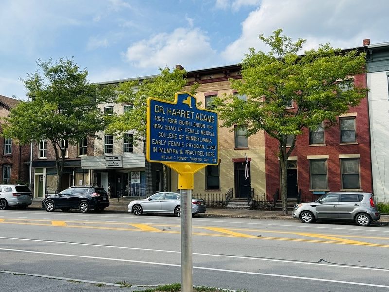Stores Across From Dr. Harriet Adams Marker image. Click for full size.