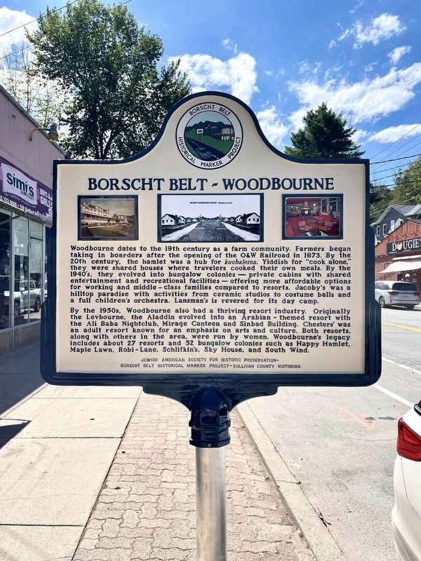 Borscht Belt - Woodbourne Marker. Click for full size. Borscht Belt - Woodbourne Marker image. Click for full size.