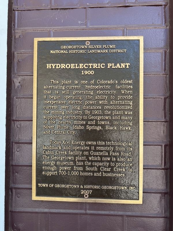 Hydroelectric Plant 1900 Marker image. Click for full size.