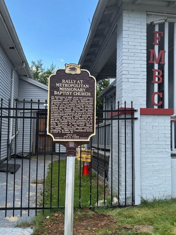 Rally at Metropolitan Missionary Baptist Church Marker. Click for full size. Rally at Metropolitan Missionary Baptist Church Marker image. Click for full size.