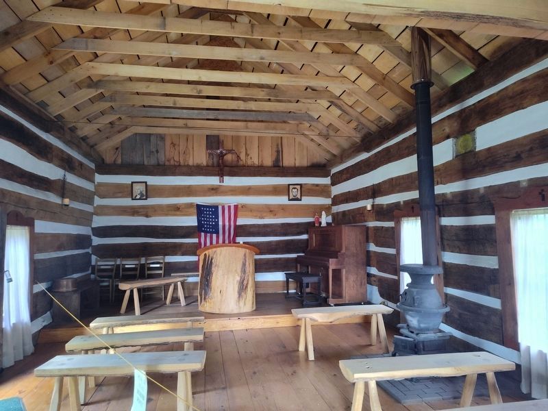 Log Meeting House Marker image. Click for full size.