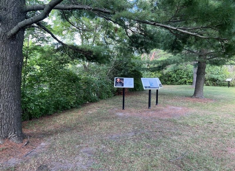 Life and Times Marker (left most of the markers, centre of photo). Click for full size. Life and Times Marker (left most of the markers, centre of photo) image. Click for full size.