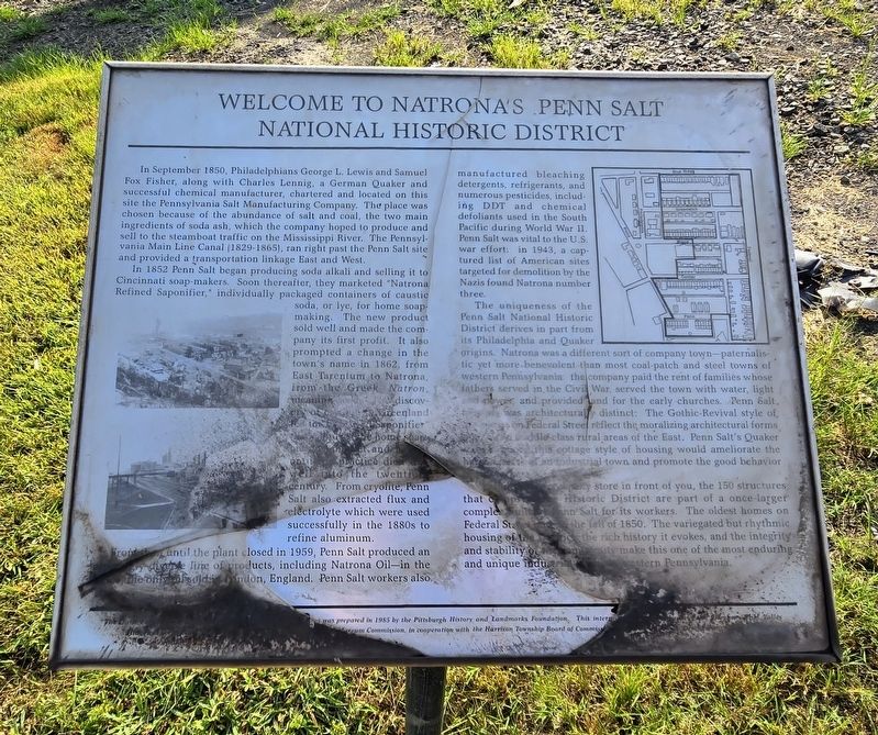 Welcome To Natrona's Penn Salt National Historic District Marker image. Click for full size.