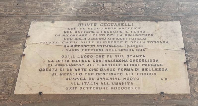 Olinto Ceccarelli Marker. Click for full size. Olinto Ceccarelli Marker image. Click for full size.