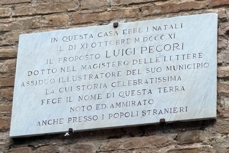 Luigi Pecori Marker. Click for full size. Luigi Pecori Marker image. Click for full size.