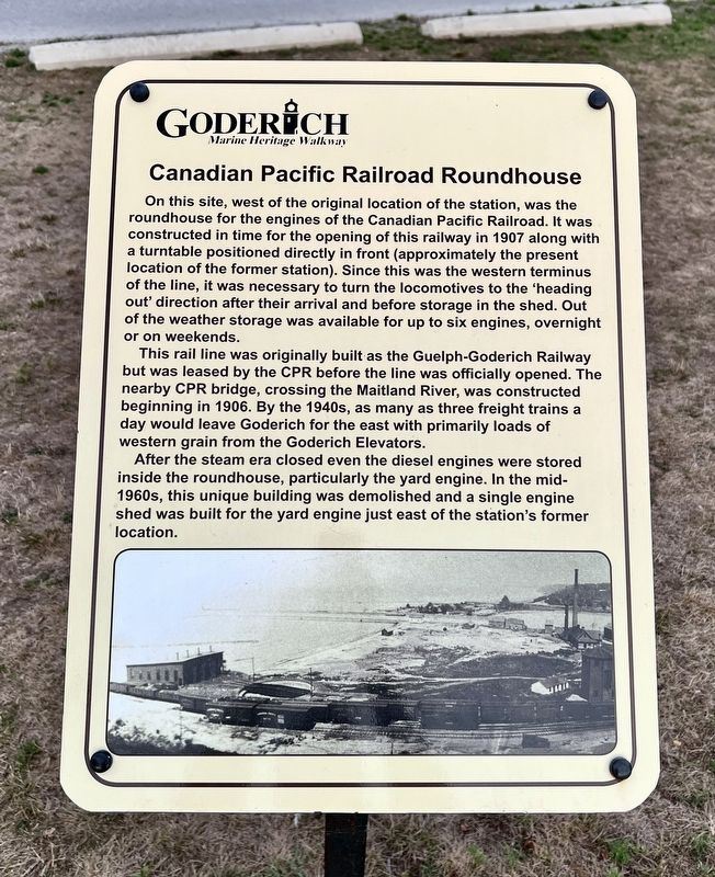 Canadian Pacific Railroad Roundhouse Marker image. Click for full size.