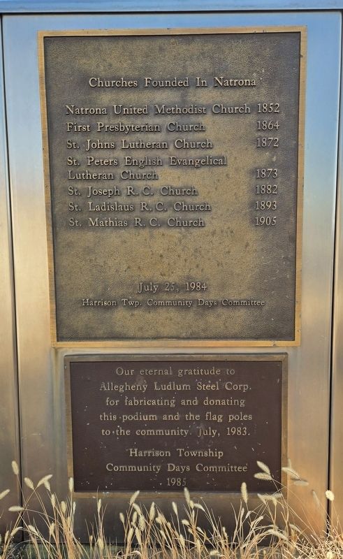 Churches Founded In Natrona Marker. Click for full size. Churches Founded In Natrona Marker image. Click for full size.