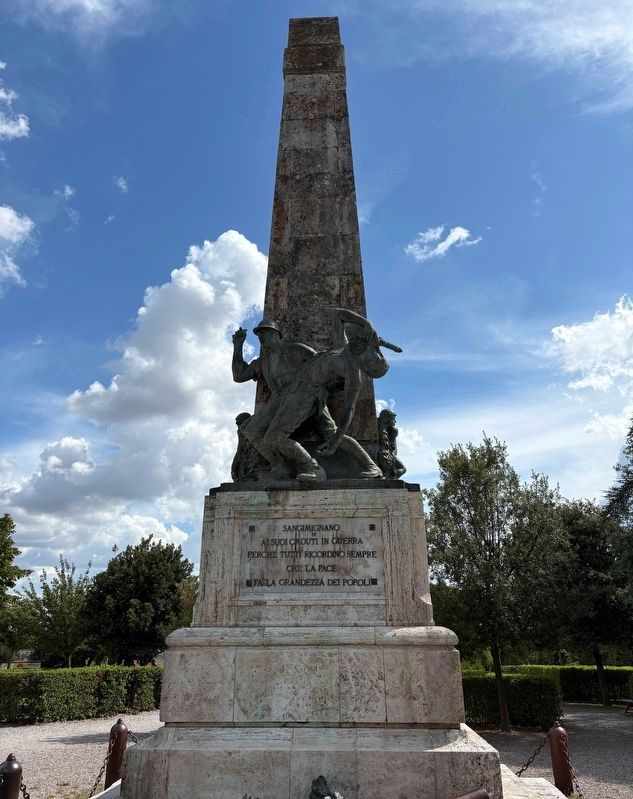 San Gimignano War Memorial, north-facing panel image. Click for full size.