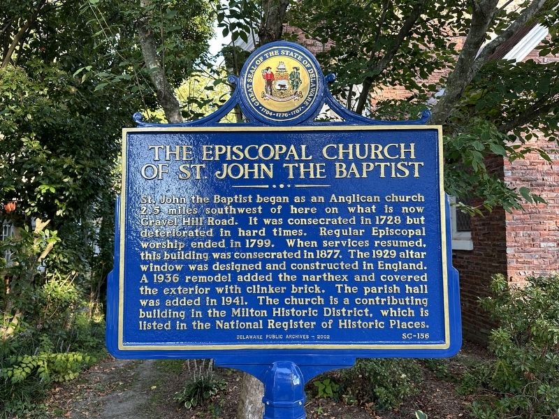 The Episcopal Church of St. John the Baptist Marker. Click for full size. The Episcopal Church of St. John the Baptist Marker image. Click for full size.