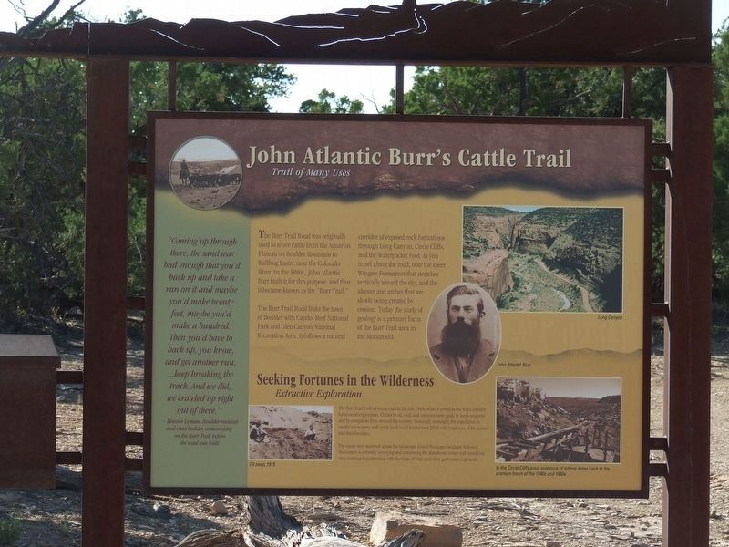 John Atlantic Burr's Cattle Trail Marker image. Click for full size.