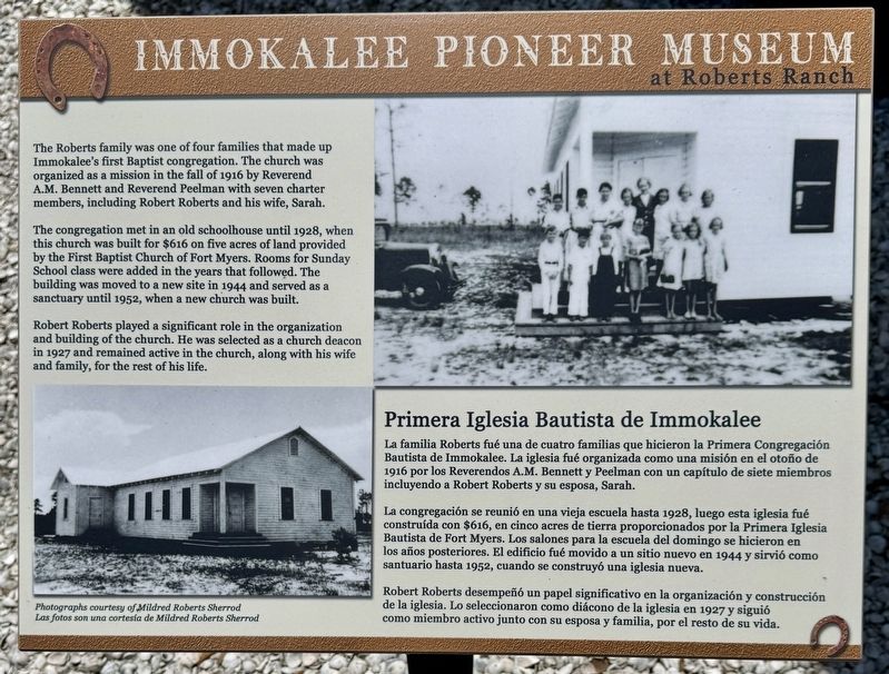 Immokalee Pioneer Museum Marker. Click for full size. Immokalee Pioneer Museum Marker image. Click for full size.