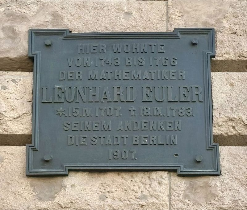 Leonhard Euler Marker image. Click for full size.