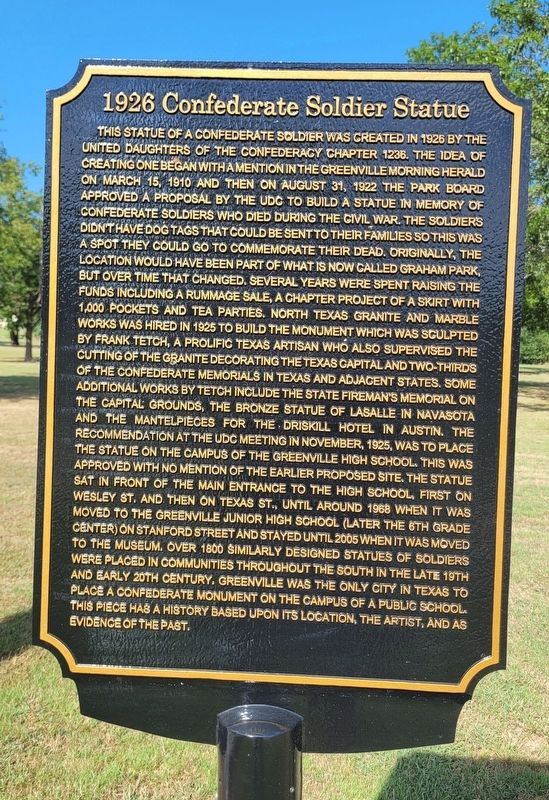 1926 Confederate Soldier Statue Marker image. Click for full size.