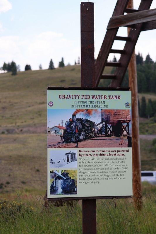 Gravity Fed Water Tank Marker. Click for full size. Gravity Fed Water Tank Marker image. Click for full size.