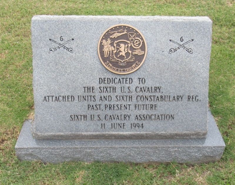 Sixth U.S. Cavalry Marker image. Click for full size.