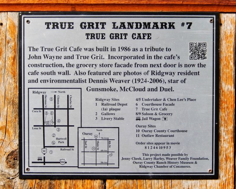 True Grit Landmark #7 Marker. Click for full size. True Grit Landmark #7 Marker image. Click for full size.