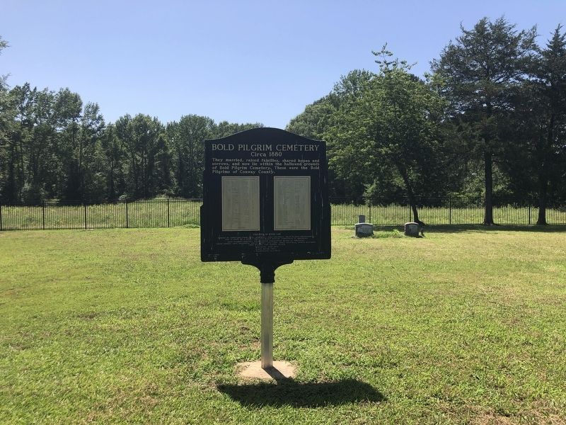 Bold Pilgrim Cemetery Marker. Click for full size. Bold Pilgrim Cemetery Marker image. Click for full size.