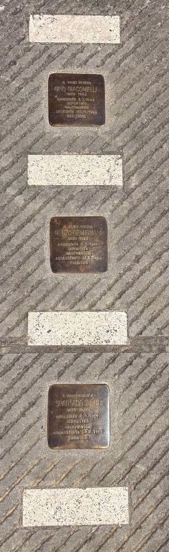 3 "Stumbling Stones" in Vinci. Click for full size. 3 "Stumbling Stones" in Vinci image. Click for full size.