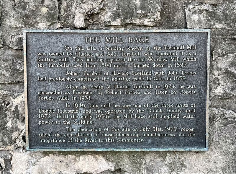 The Mill Race Marker. Click for full size. The Mill Race Marker image. Click for full size.
