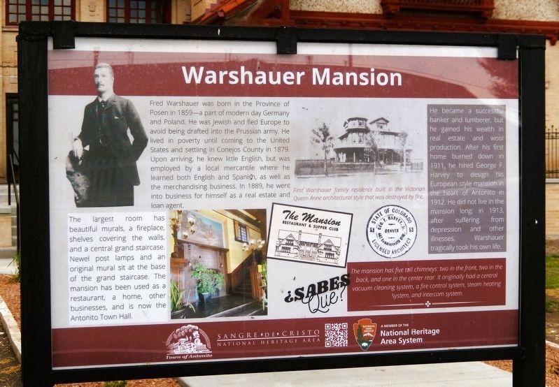 Warshauer Mansion Marker. Click for full size. Warshauer Mansion Marker image. Click for full size.