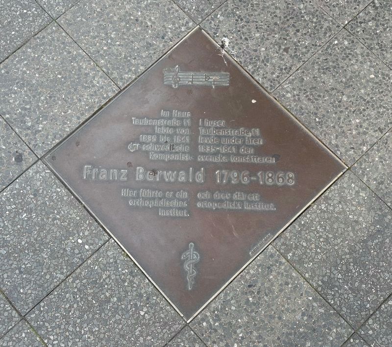 Franz Berwald Marker image. Click for full size.