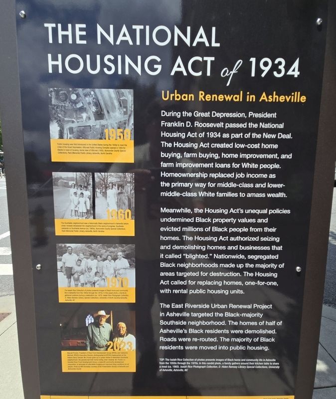 The National Housing Act of 1934 Marker image. Click for full size.