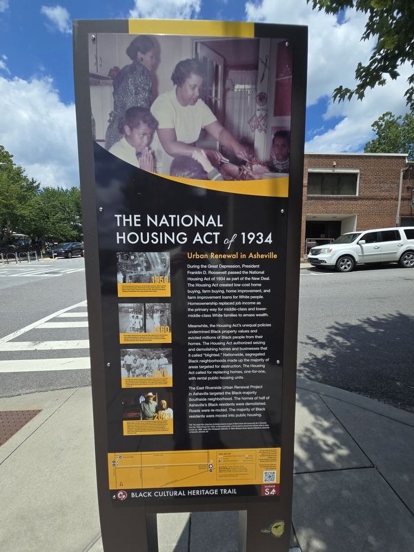 Full view of The National Housing Act of 1934 Marker image. Click for full size.