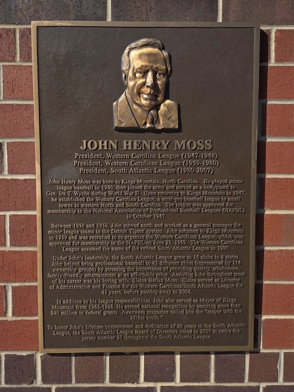 John Henry Moss Marker. Click for full size. John Henry Moss Marker image. Click for full size.