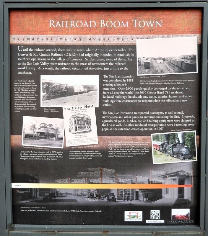 Railroad Boom Town Marker. Click for full size. Railroad Boom Town Marker image. Click for full size.