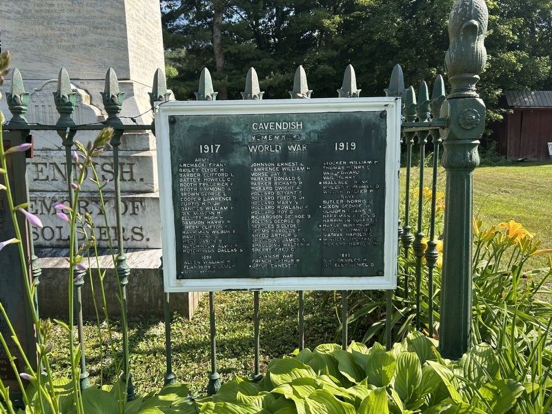Cavendish Remembers Marker. Click for full size. Cavendish Remembers Marker image. Click for full size.